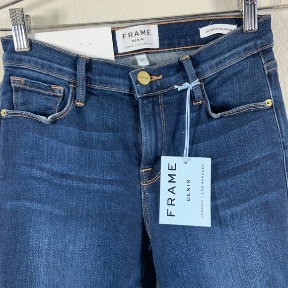 Frame Le Skinny De Jeanne Snap Away Jeans Size 25 - Picture 2 of 7